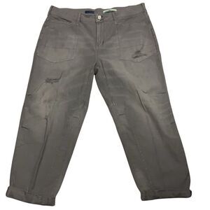 Pilcro Anthropologie Plus Womens Gray Distressed Jeans The Wanderer Size 18W NWT